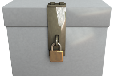 urne de vote avec un cadenas